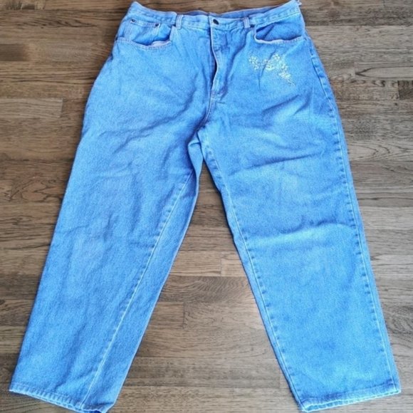 Vintage 80s High-Rise Mom Jeans LA Blues 38 Plus - Picture 2 of 7